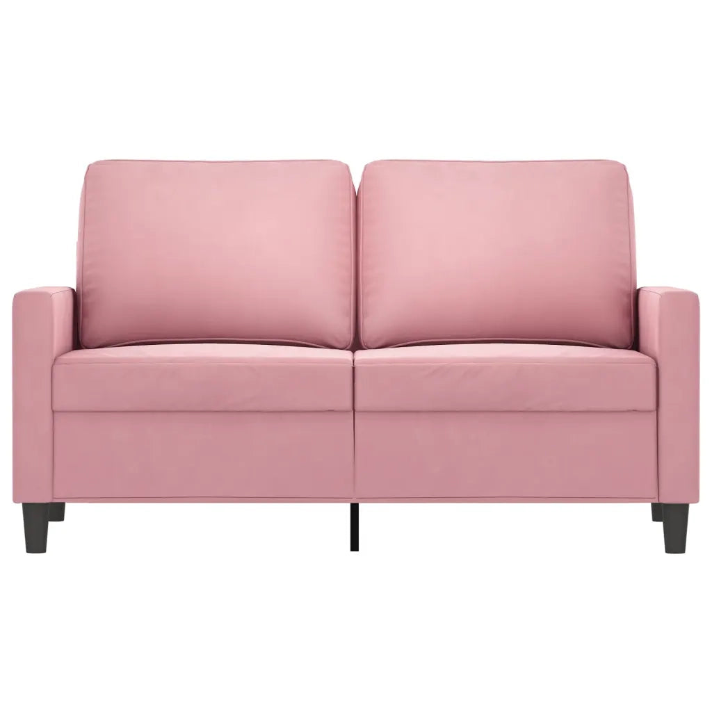 Divano a 2 Posti Rosa 120 cm in Velluto 359192
