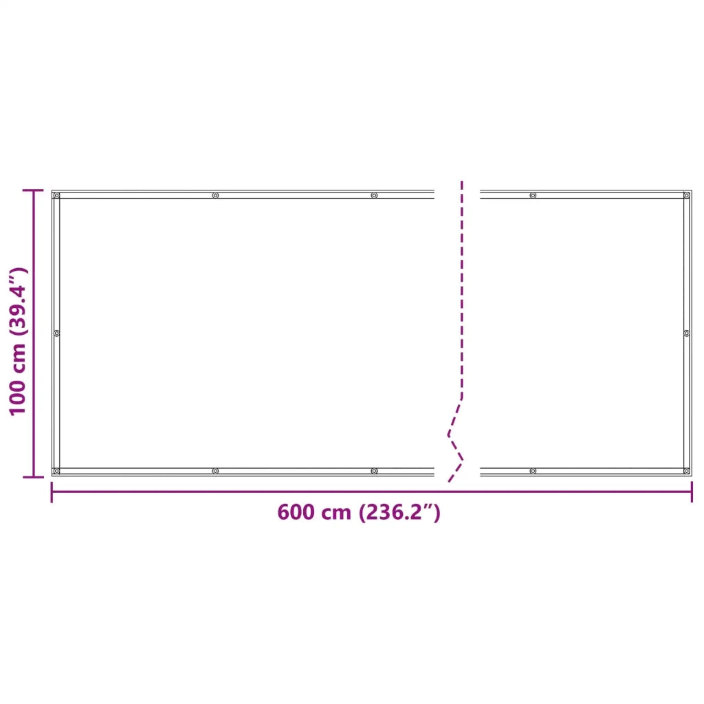 Schermo da balcone Arancione e Marrone 100 x 600 cm 42030662