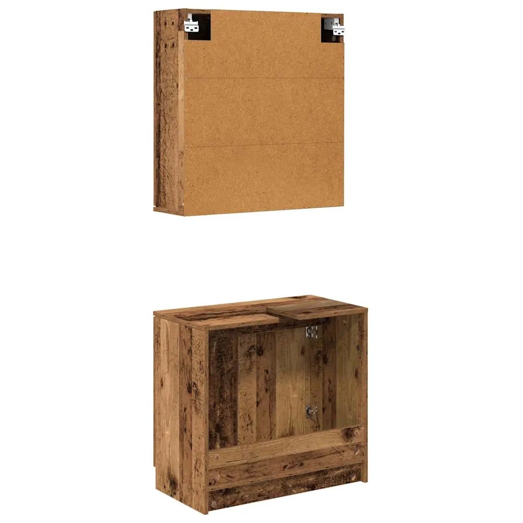 Set di Armadi da Bagno | Armadio da bagno Legno vecchio Legno multistrato