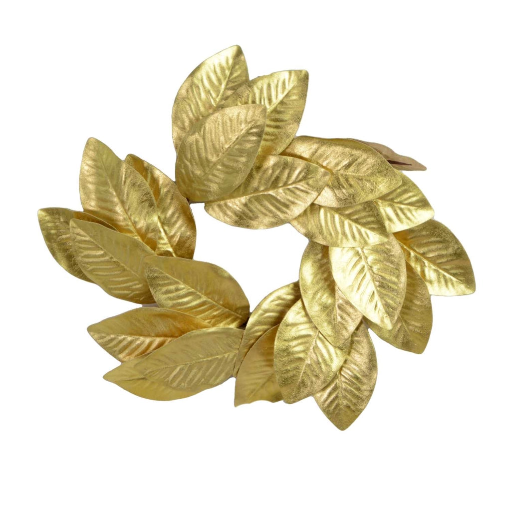Coroncina foglie oro cm 30