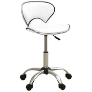 Sedia da ufficio/sedia da studio/sedia da ufficio in similpelle bianca 02_0023986