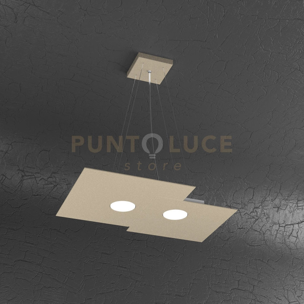 PLATE SOSPENSIONE 2 LUCI SABBIA 1129-S2 R-SA