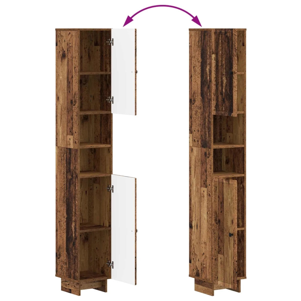 Set di Mobili da Bagno da 4 Pezzi EDE Legno antico 3417907