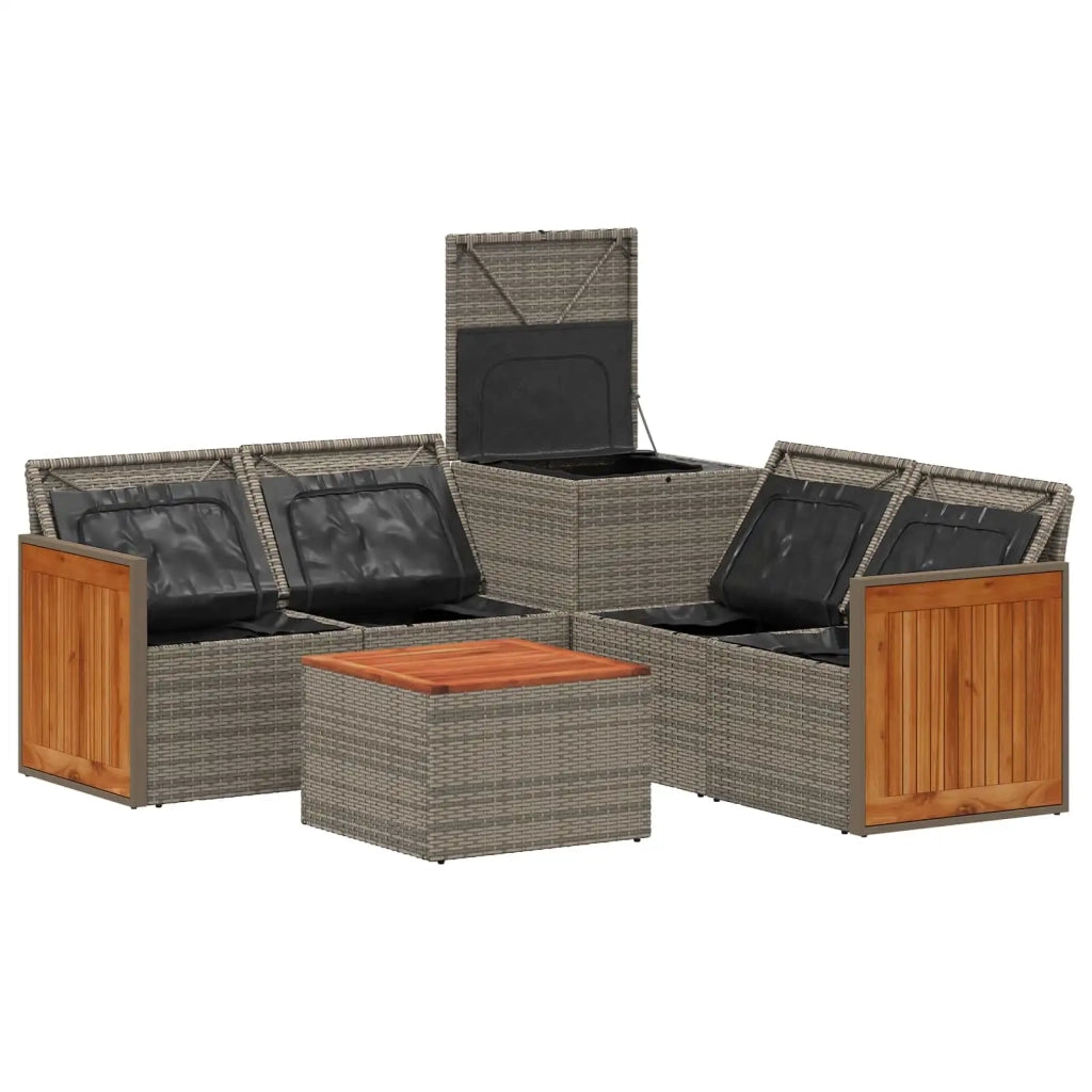 Set di divani 6 pz Grigio e Grigio Scuro 3447718