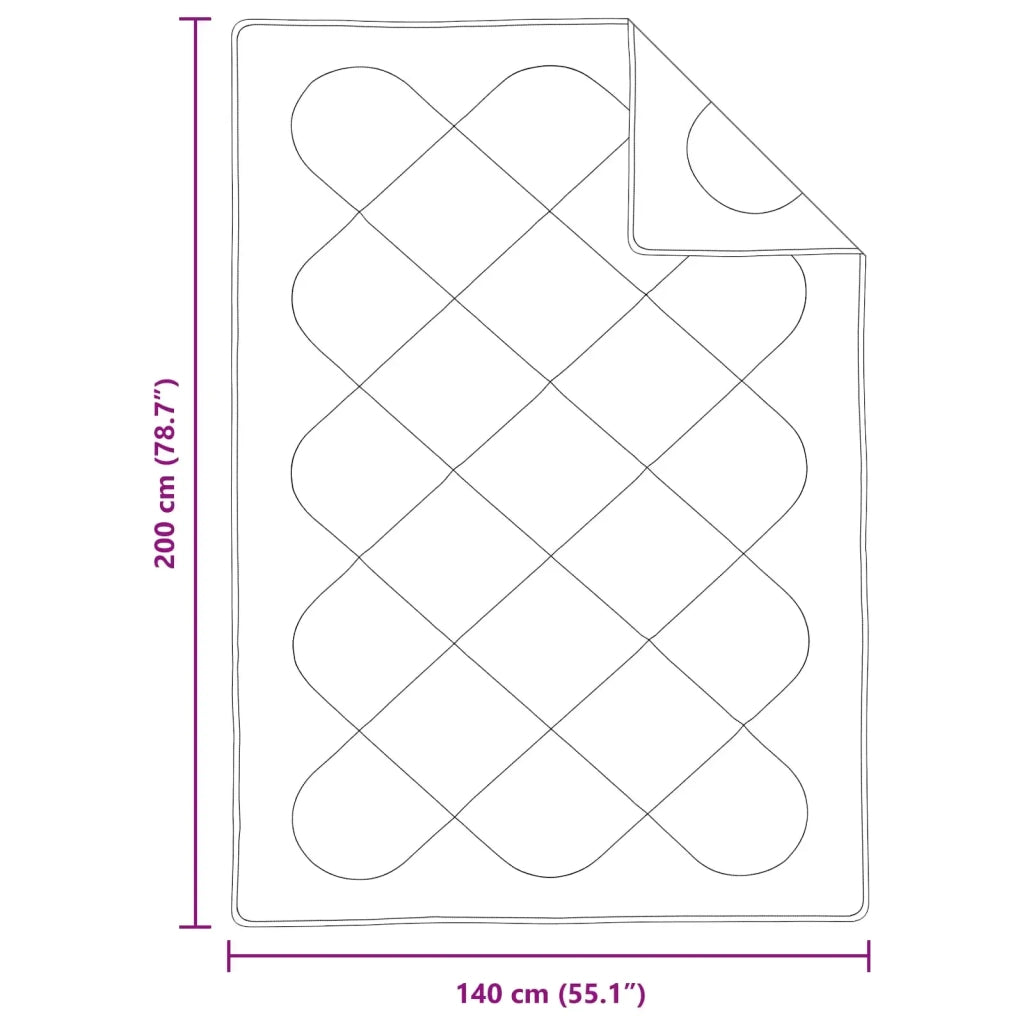 Duvet per Tutte le Stagioni con cuscino 2 pcs Bianco Microfibra 3376549