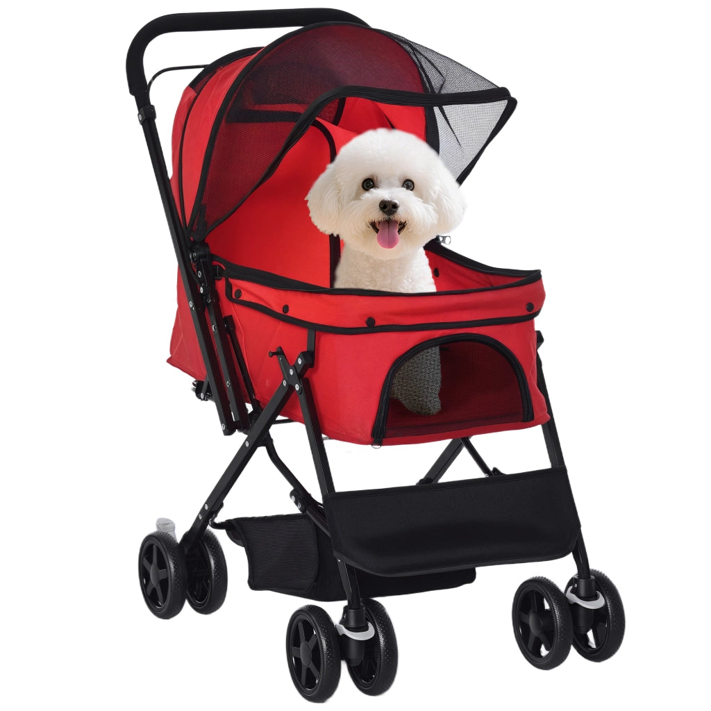 Carrello Portaoggetti Pieghevole ¨C Minimal ¨C 76.5x52x95 cm Rosso