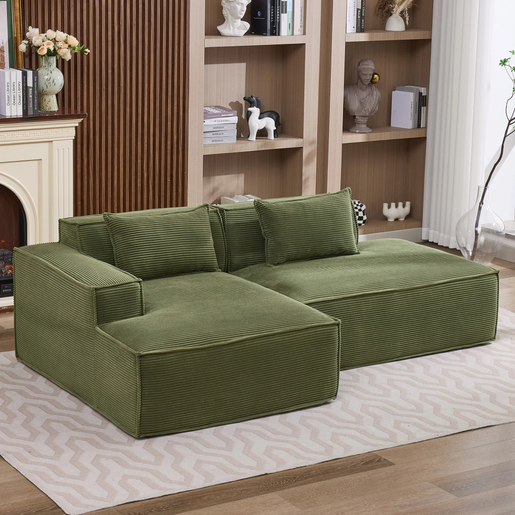 Divano 2 Posti con Cuscini ¨C MINIMAL ¨C Tessuto, 235 cm