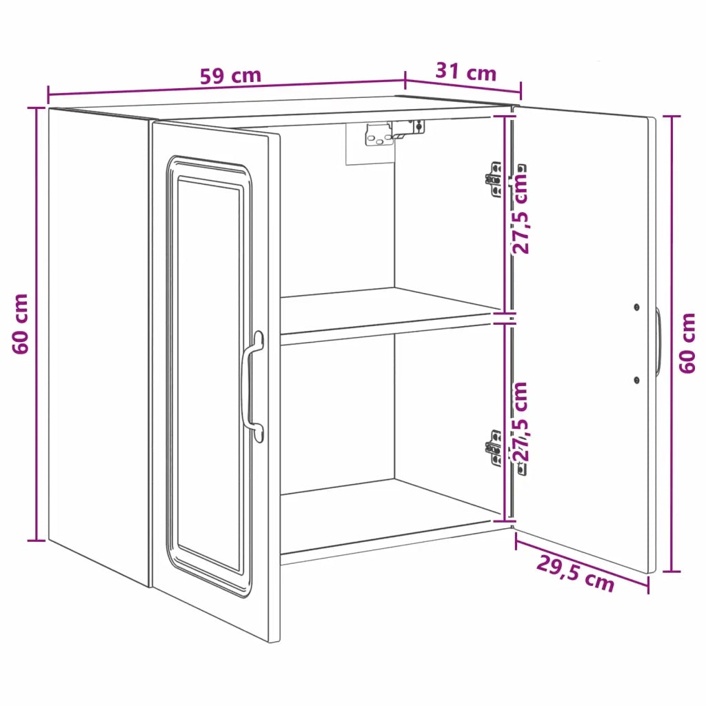 Mobiletto a muro 59 x 31 x 60 cm Legno ingegnerizzato 899258