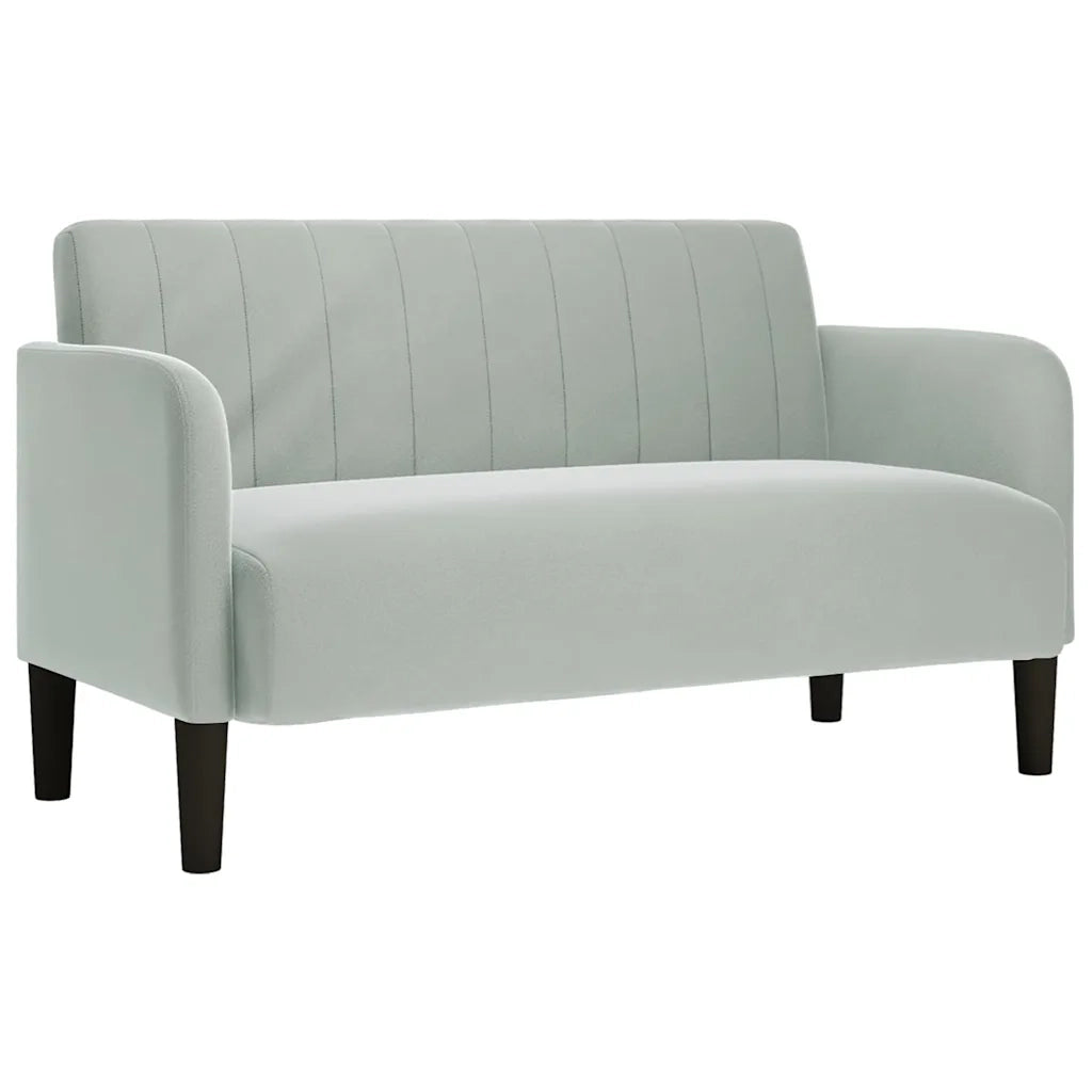 Divano Divanetto-Sofa Grigio Chiaro 109 cm in Velluto