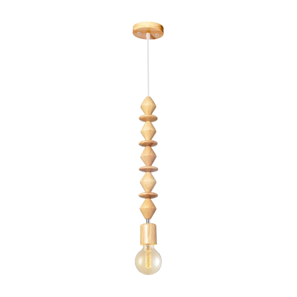 LÚZETE - CIONDOLO IN LEGNO CROMATO 56 CM