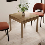 KIT TAVOLO LIBRO 90/180X90XH79 CM NOCE
