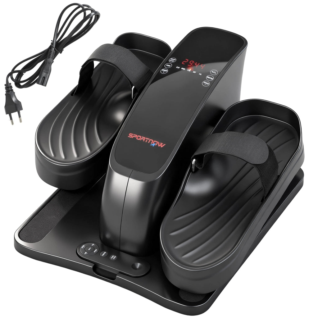 Mini Pedaliera da Allenamento ¨C Xylo ¨C 12 Velocit¨¤, Display LED, Telecomando, Antiscivolo, Portatile, Nero