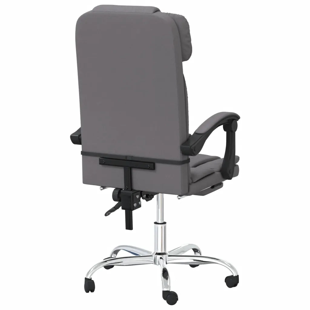Poltrona da Ufficio Massaggiante Reclinabile Grigio Similpelle 349745