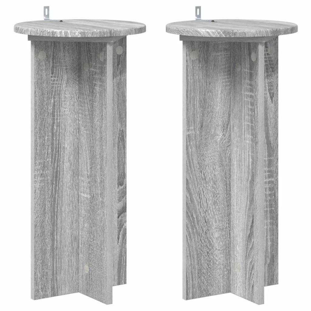 Supporto per piante 2 pz Grigio Sonoma 29,5 x 29,5 x 60 cm 899723