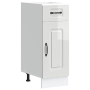 Mobile da cucina moderno con ampio spazio contenitivo 30 x 46 x 81,5 cm piedini regolabili legno composito bianco lucido 02_0049882