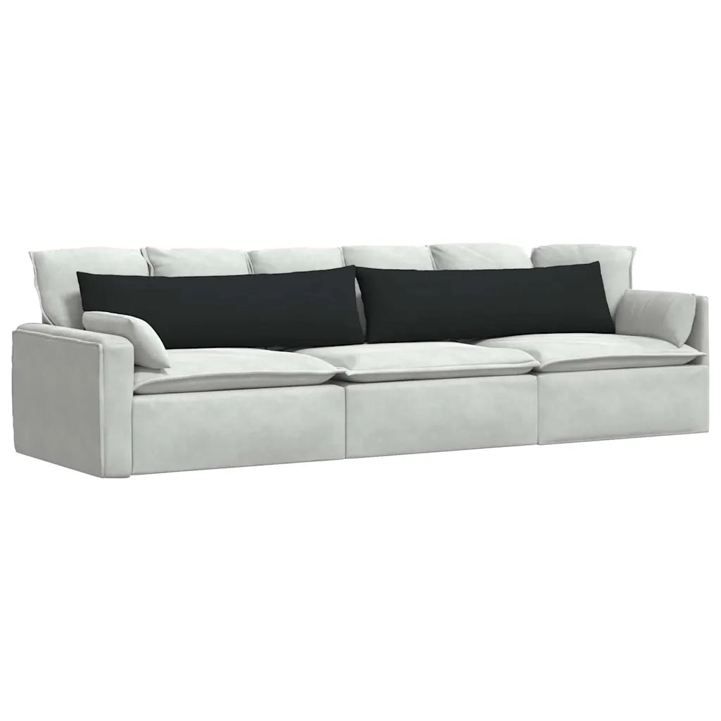 Cuscini da Divano 2 pcs Nero 145 x 40 cm Tessuto 42013857