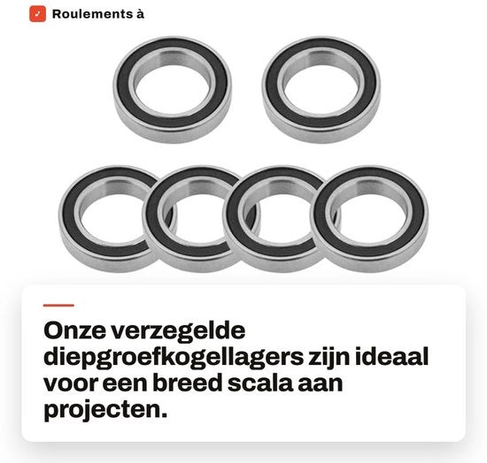 Lager a guscio in gomma, 10 pezzi, 15mm/24mm/5mm, con freno di sicurezza, profondità con alta velocità, acciaio del lager, per uso singolo, lager miniatura