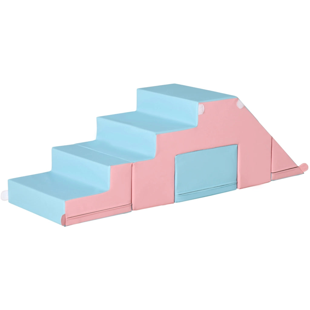 Casetta per Bambini con Scala ¨C Minimal ¨C Rosa e Blu 86x49x47 cm