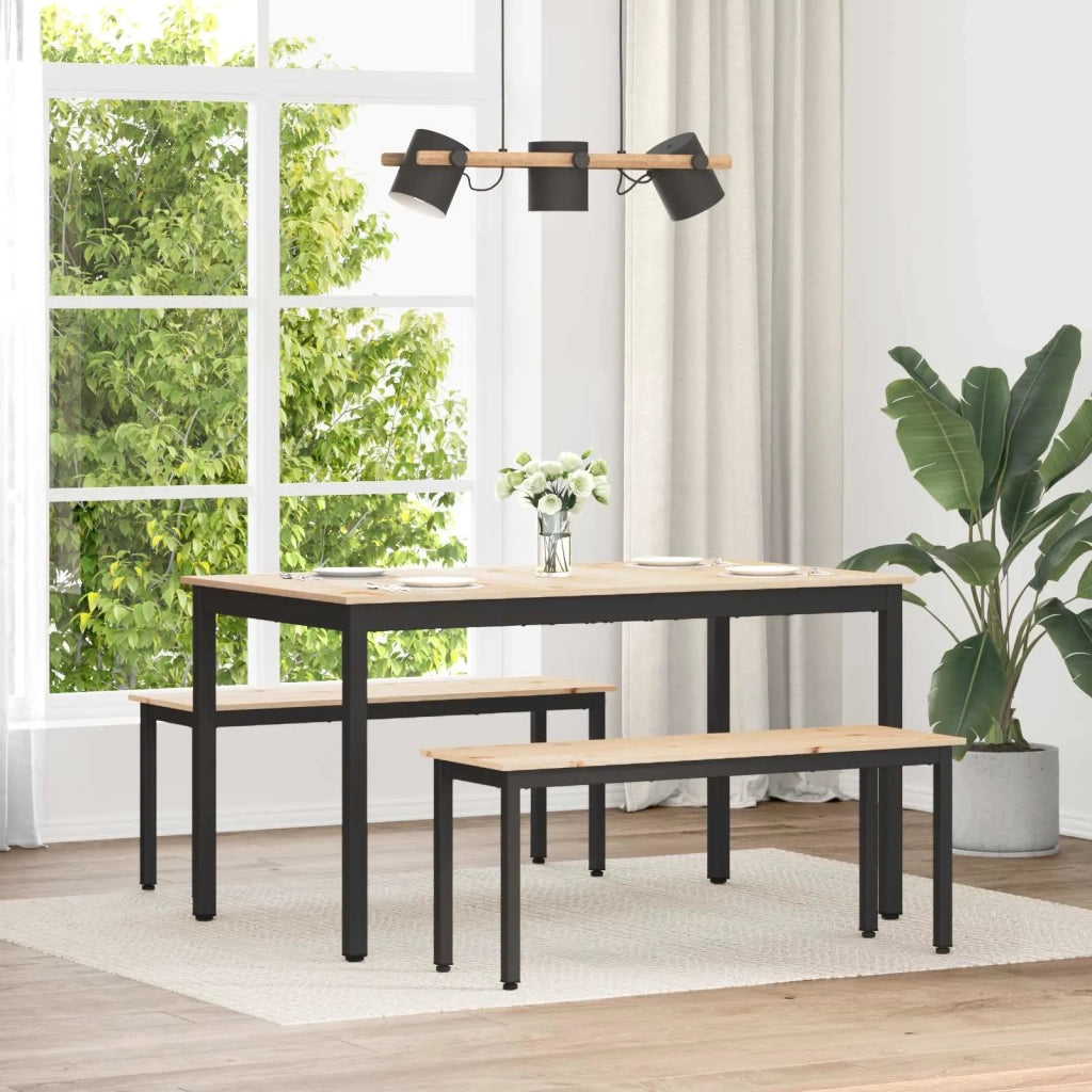 panchina Naturale 110 x 35 x 45 cm Pino massello 892773