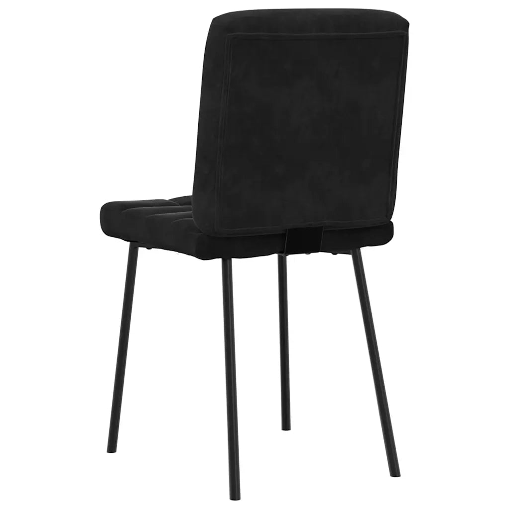 Sedie da Pranzo 4 pz Nere in Velluto 3315186