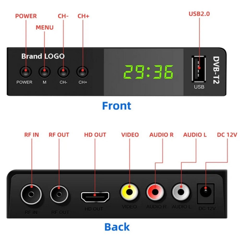 Trade Shop - Ricevitore Digitale Terrestre Decoder Tv Scart Mpman Dvb-t 2012 Telecomando Usb -