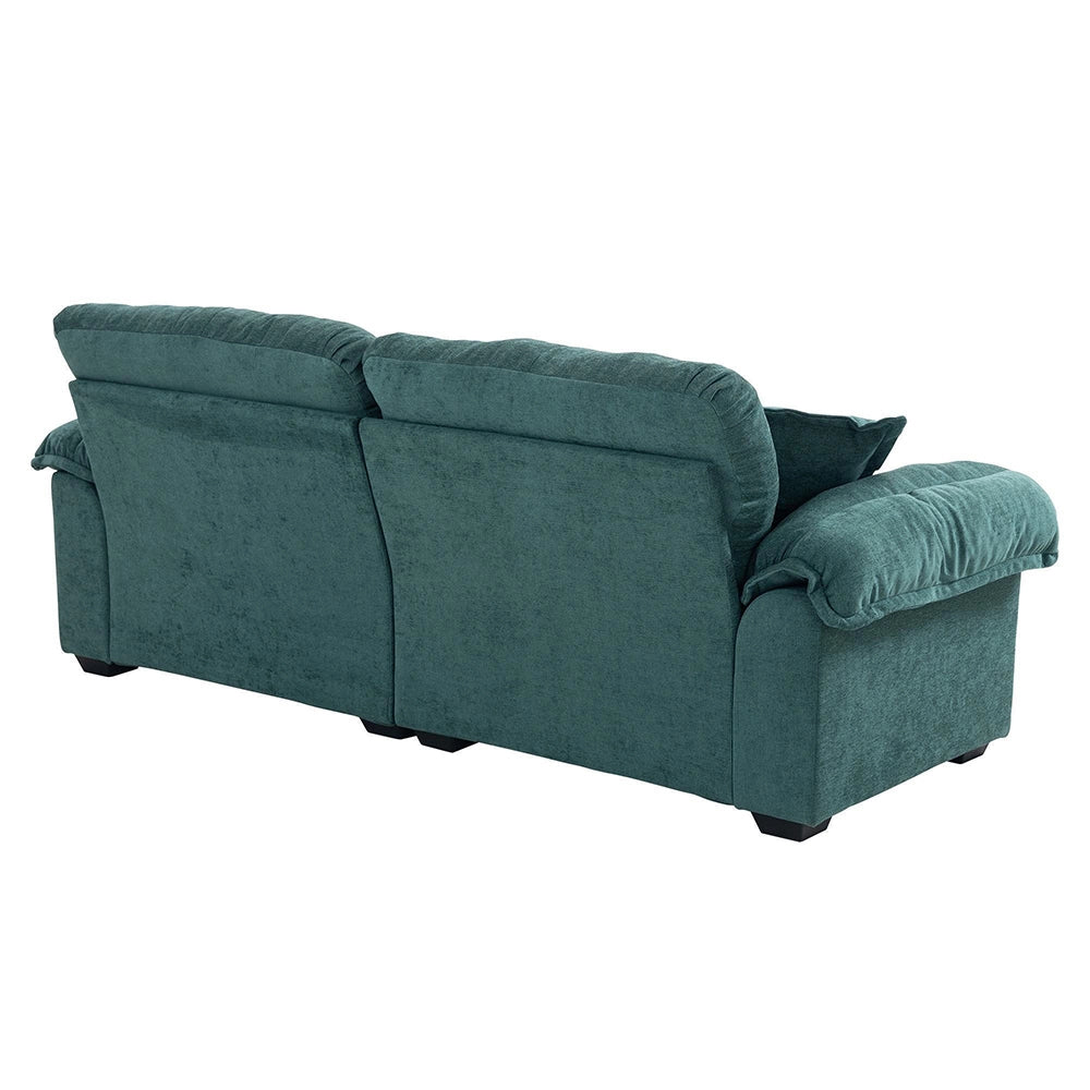 Divano singolo in chenille - Xylo - 213 cm - Cuscini doppio strato