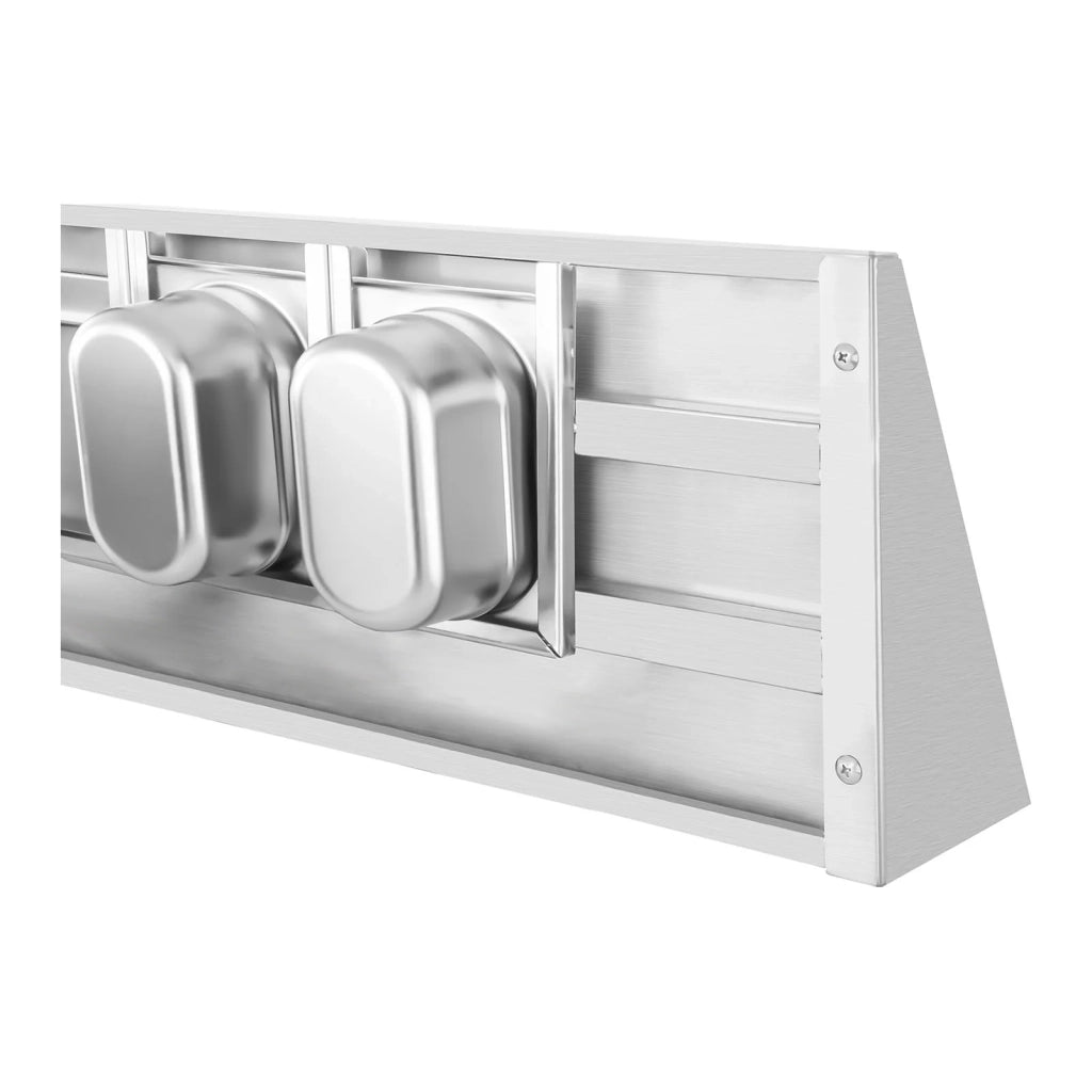 Porta spezie - 5 x 1/9 GN - 90 cm acciaio inox 14_0003172