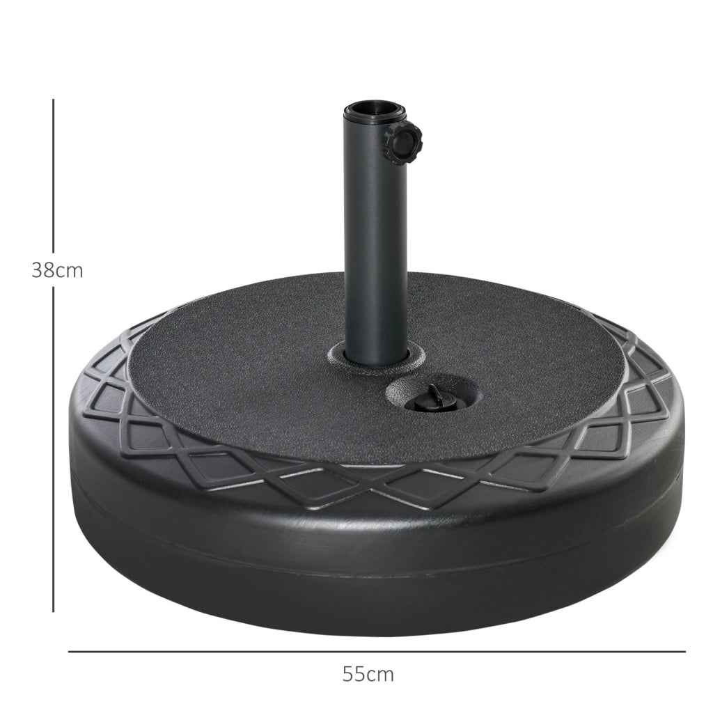 Base per Ombrellone in Plastica ¨C Minimal ¨C ?55cm, Nero