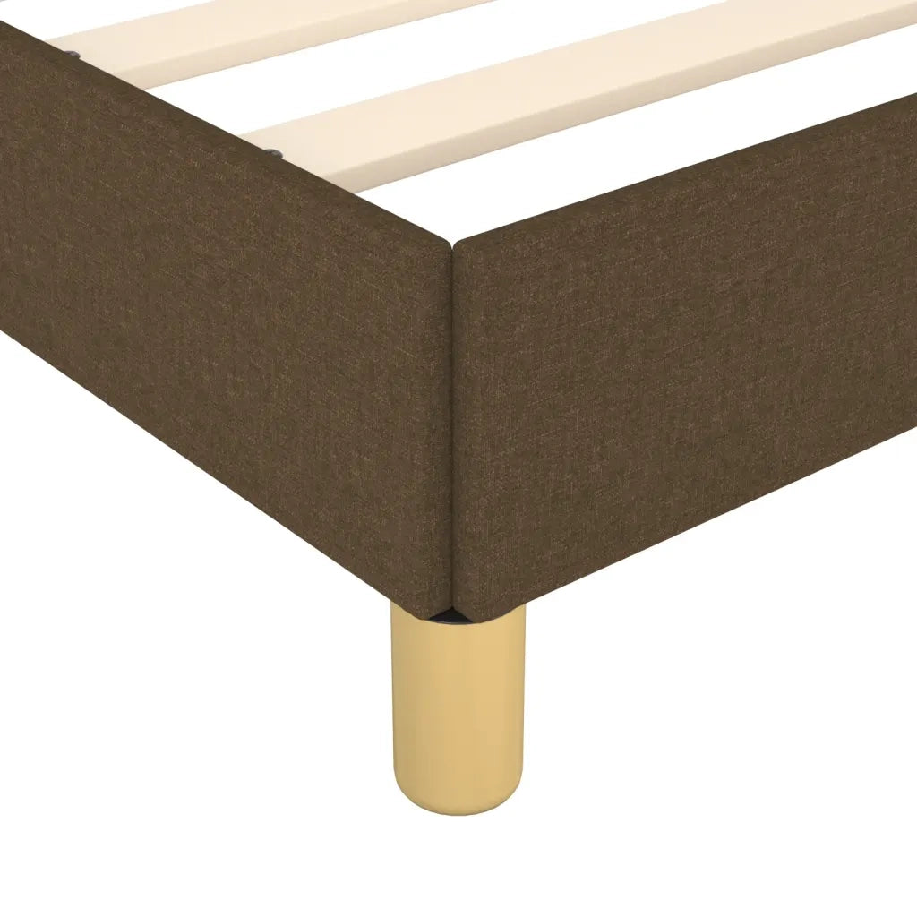 Giroletto senza Materasso Marrone Scuro 90x190 cm Tessuto 346781
