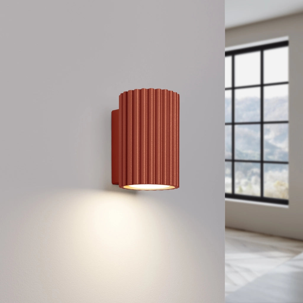 Lampada da parete KARBON 10 rosso ocra