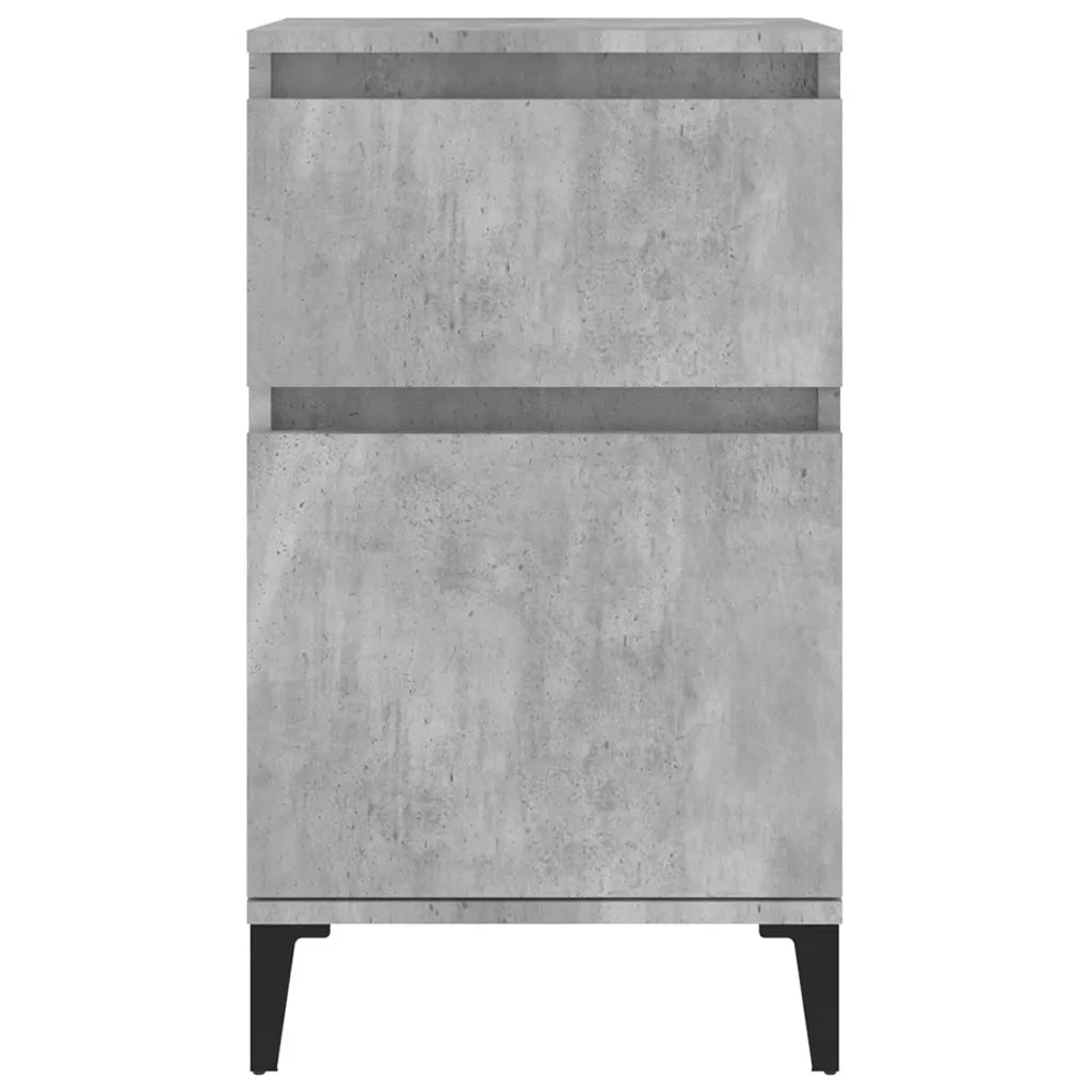 Comodini 2 pz Grigio Cemento 40x35x70 cm 819717