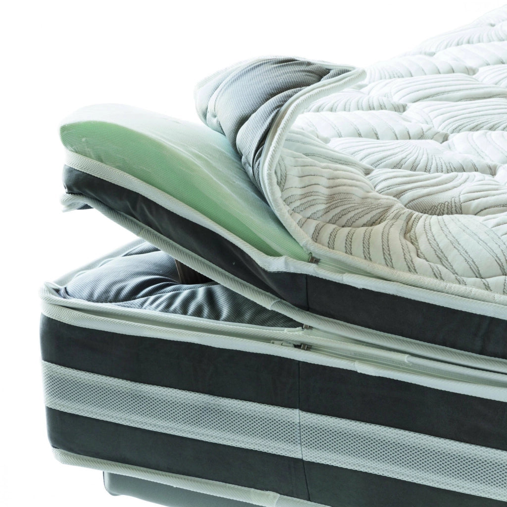 Amistad, Materasso Matrimoniale Sfoderabile Made in Italy, 190x160x32h cm Grigio