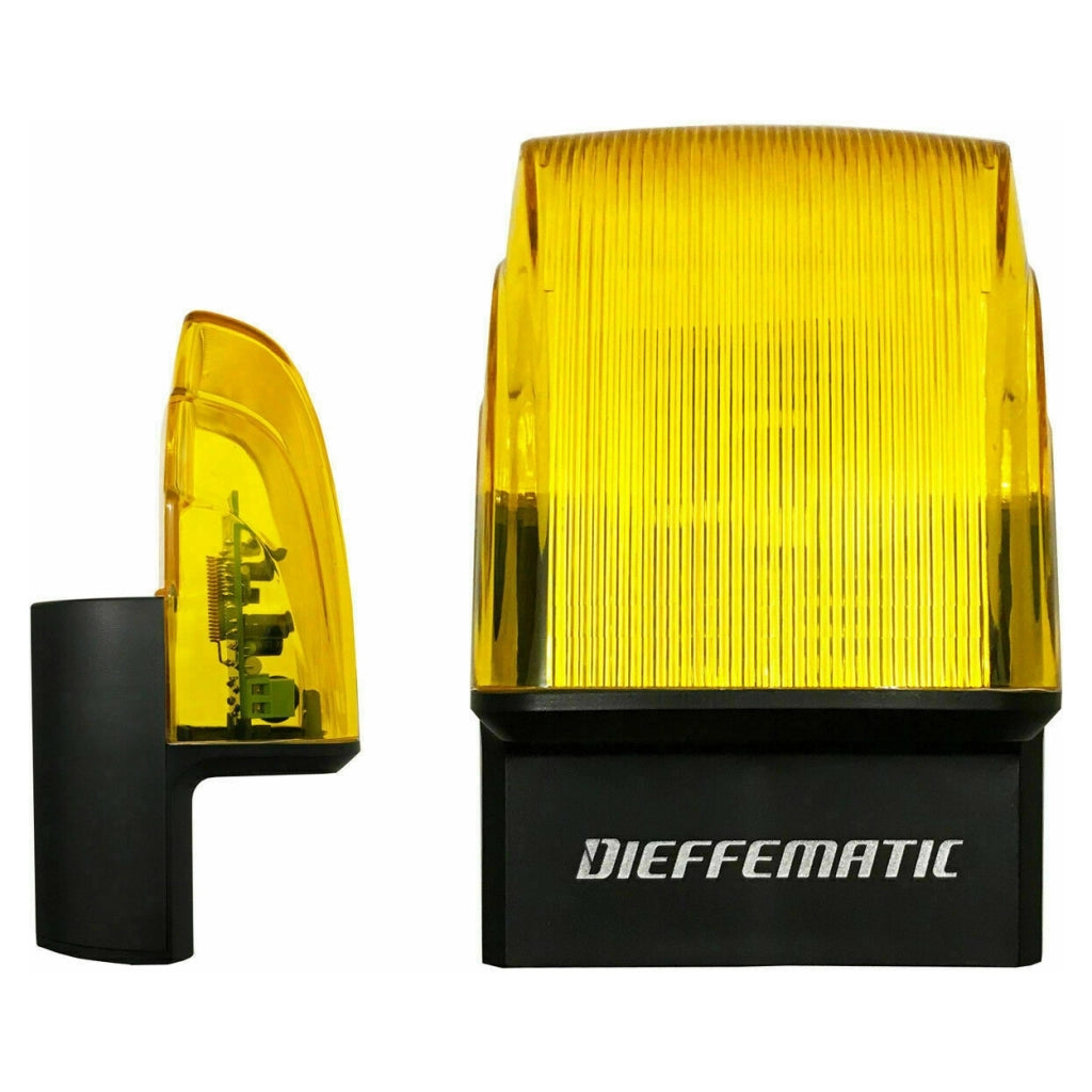 LAMPEGGIANTE 12 24 220V PER CANCELLO SERRANDA AUTOMATICO CON SUPPORTO DA PARETE