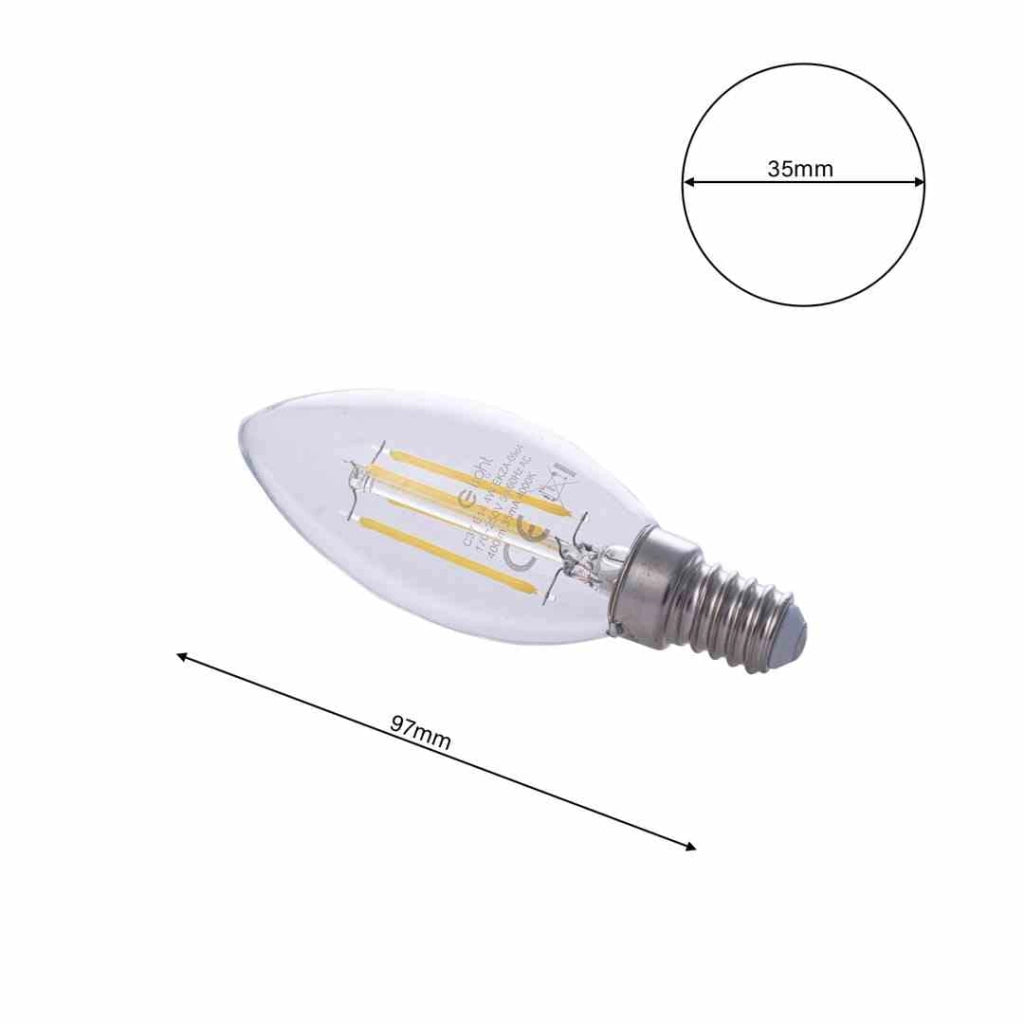 Lampadina LED Filament 4W E14 4000K 470lm Eko-Light