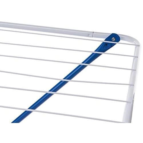 Gimi PLAST Stendibiancheria a Cavalletto da Pavimento Acciaio Plastificato 11 m Portata 10 Kg colore Blu Bianco