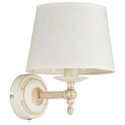 Applique retro bianca Roksana con paralume 1xE14 10W