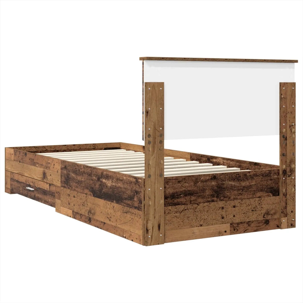 Struttura del letto con testiera Legno vecchio 100 x 200 cm 3408306