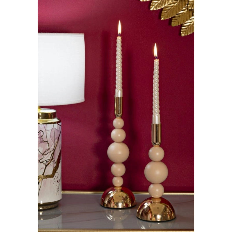 Porta Cand Bolly Rosa Set 2 Pz cm ø 10x24-10x29,5