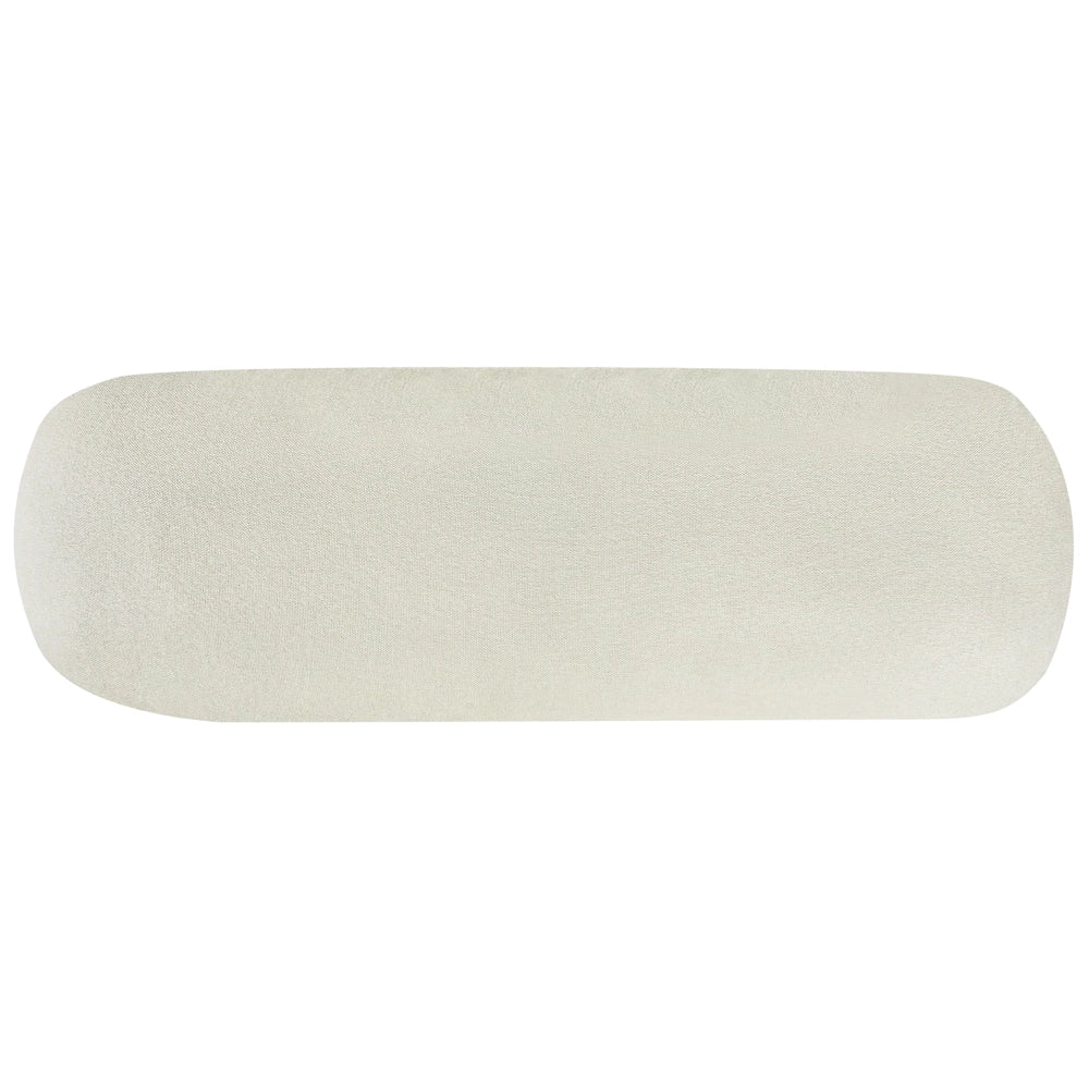 Divano angolare 3 posti sinistro imbottito in tessuto bianco sporco con funzione di dormiente e schienale imbottito estraibile Gambe in legno