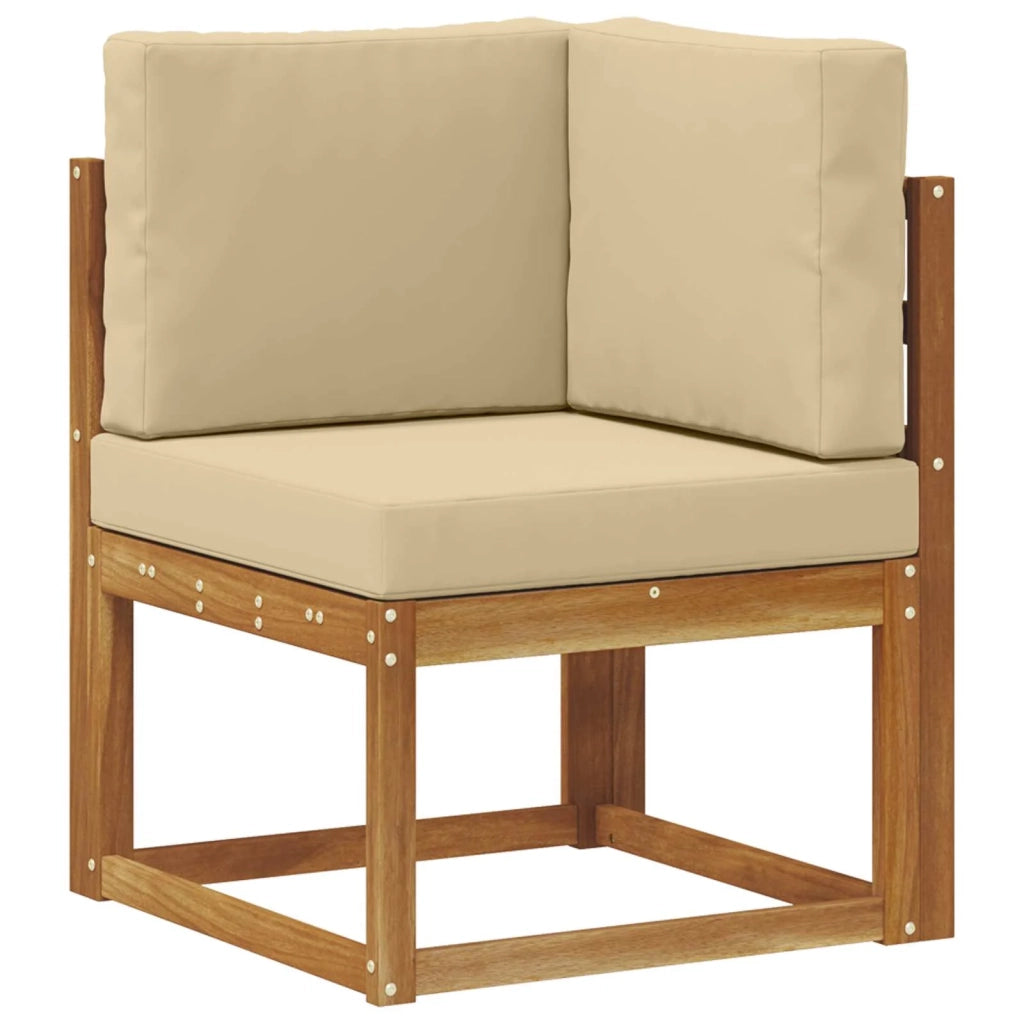 Set di divani da esterno con cuscino 9 pcs Naturale e Beige 3366591