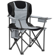 Sedia da campeggio pieghevole con braccioli ¨C Minimal ¨C Nero