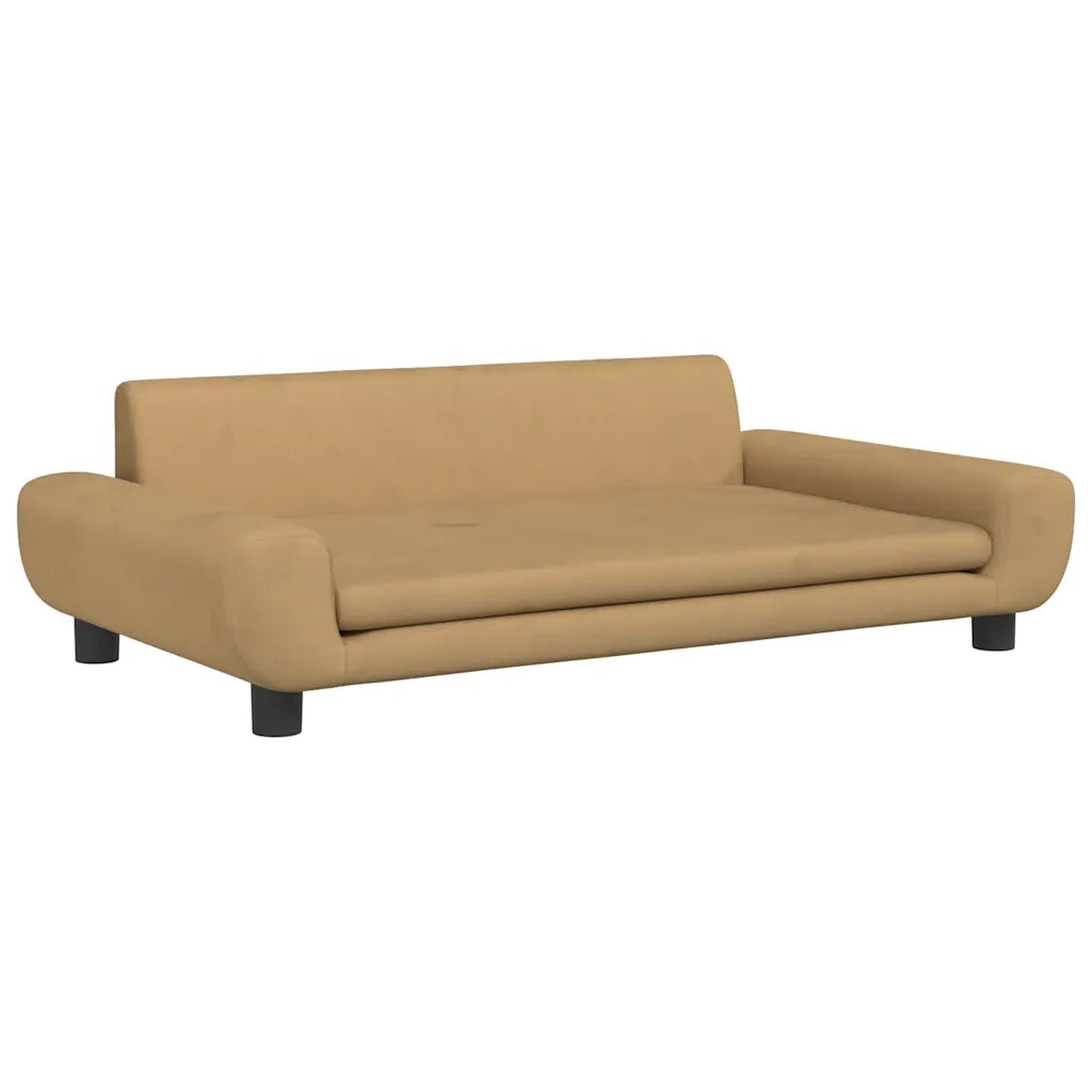 Divano per Bambini-Sofa-Divanetto Marrone 100x54x33 cm in Velluto