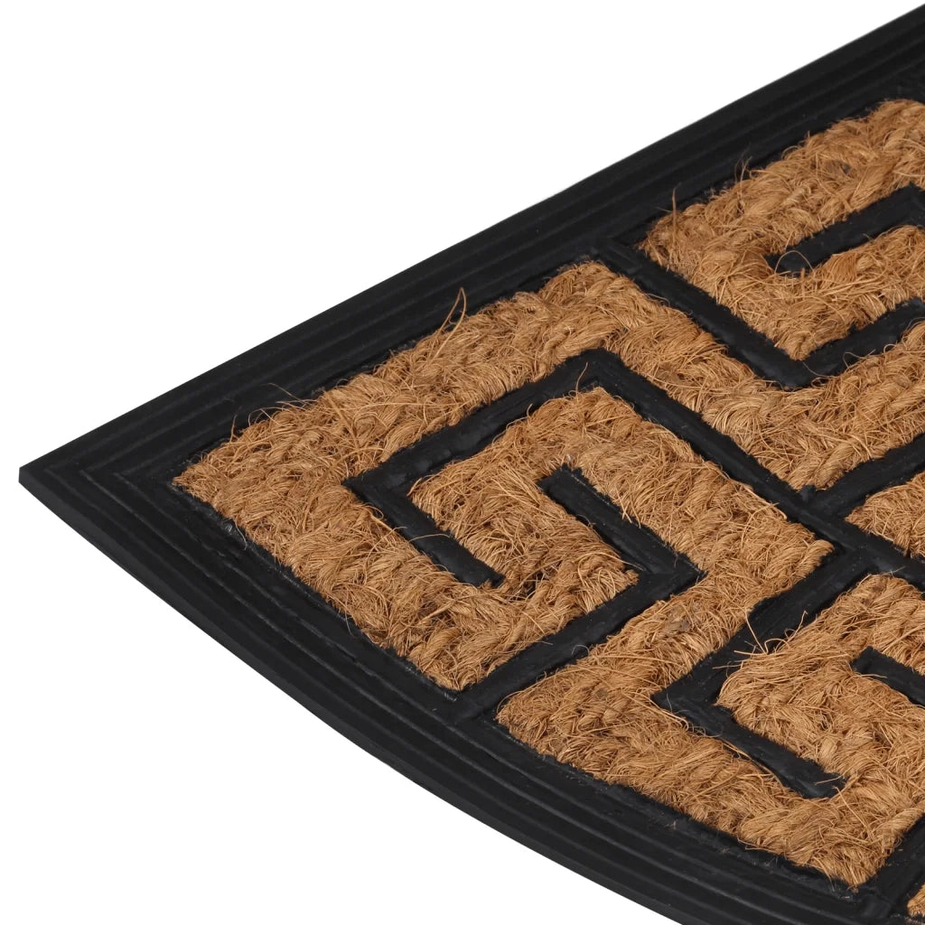 Zerbino semicircolare 45 x 75 cm antiscivolo e resistente per interni/esterni in gomma nera 02_0046203