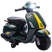 Moto Elettrica Vespa con Licenza ¨C Xylo ¨C Batteria 6V, Luci LED, Verde Scuro, 2-4 Anni