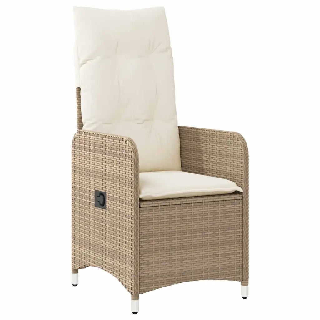 Set da Bistrò da Giardino 7 pz con Cuscini Beige in Polyrattan 3277100