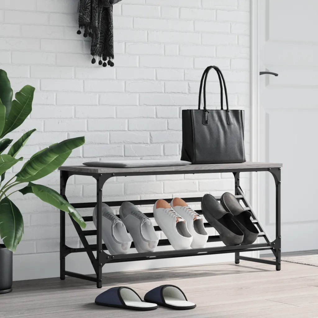 Scarpiera | Mobile per scarpe Grigio Sonoma 90x30x45 cm in Legno Multistrato