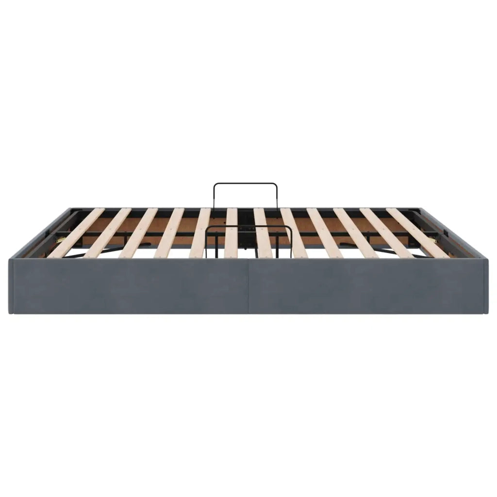 Letto ottomano Grigio Scuro 180 x 200 cm Velluto 3442899