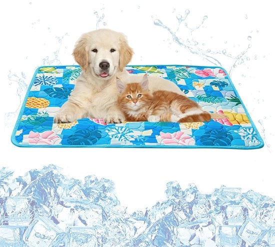 Pavimento rinfrescante per cani - Matraccia rinfrescante per cani - Coperta rinfrescante morbida - Resistente ai graffi - 60 x 50 cm - Blu