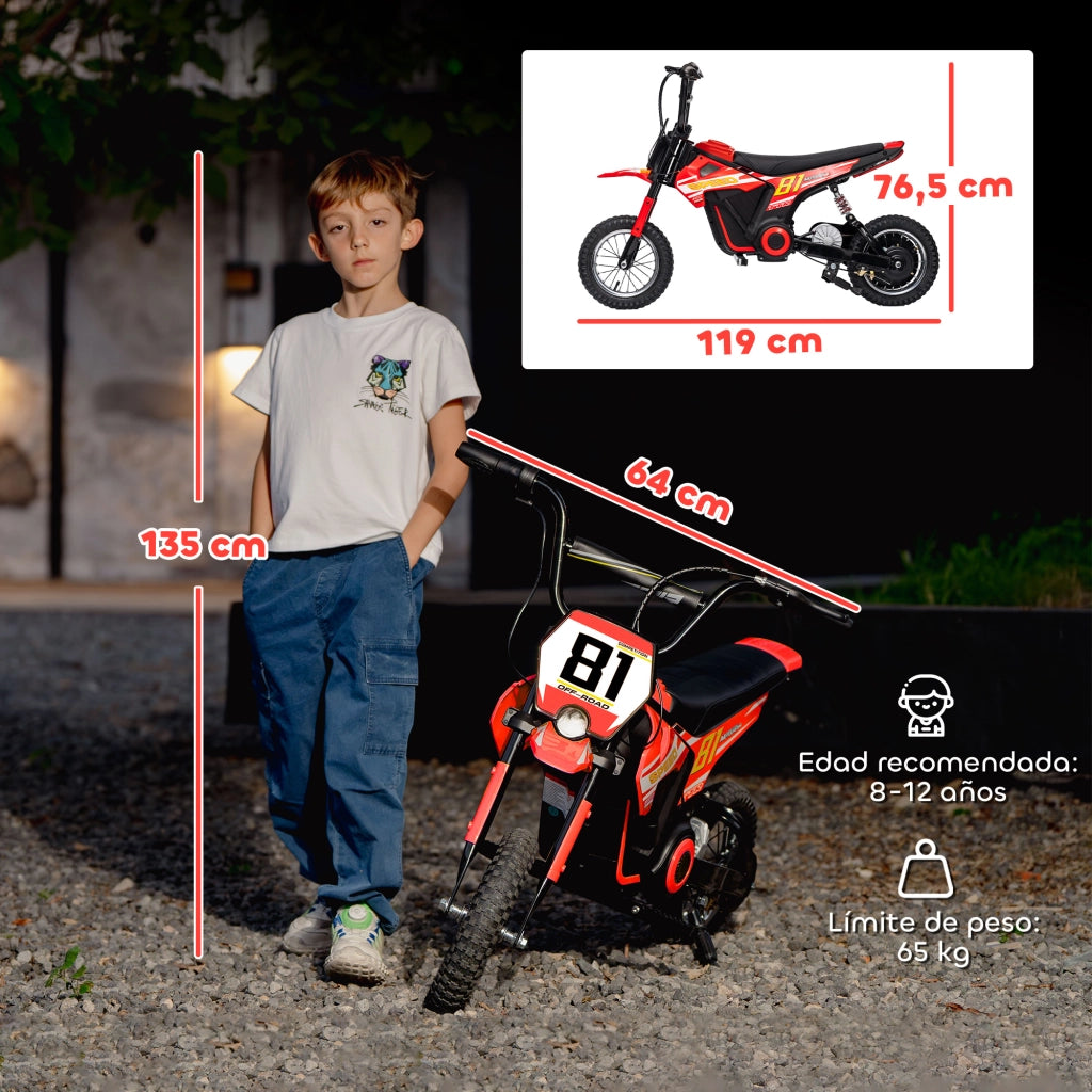 Moto Elettrica per Bambini 24V ¨C zephmum ¨C Rosso