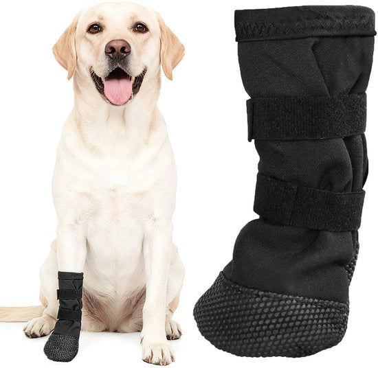 Calzature per cani Protezione delle zampe Antiscivolo - 4 pezzi - Rimedi per ferite di animali domestici - Materiale ecologico - Calzature per cani